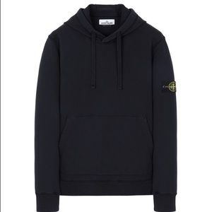 Stone Island patch hoodie in black